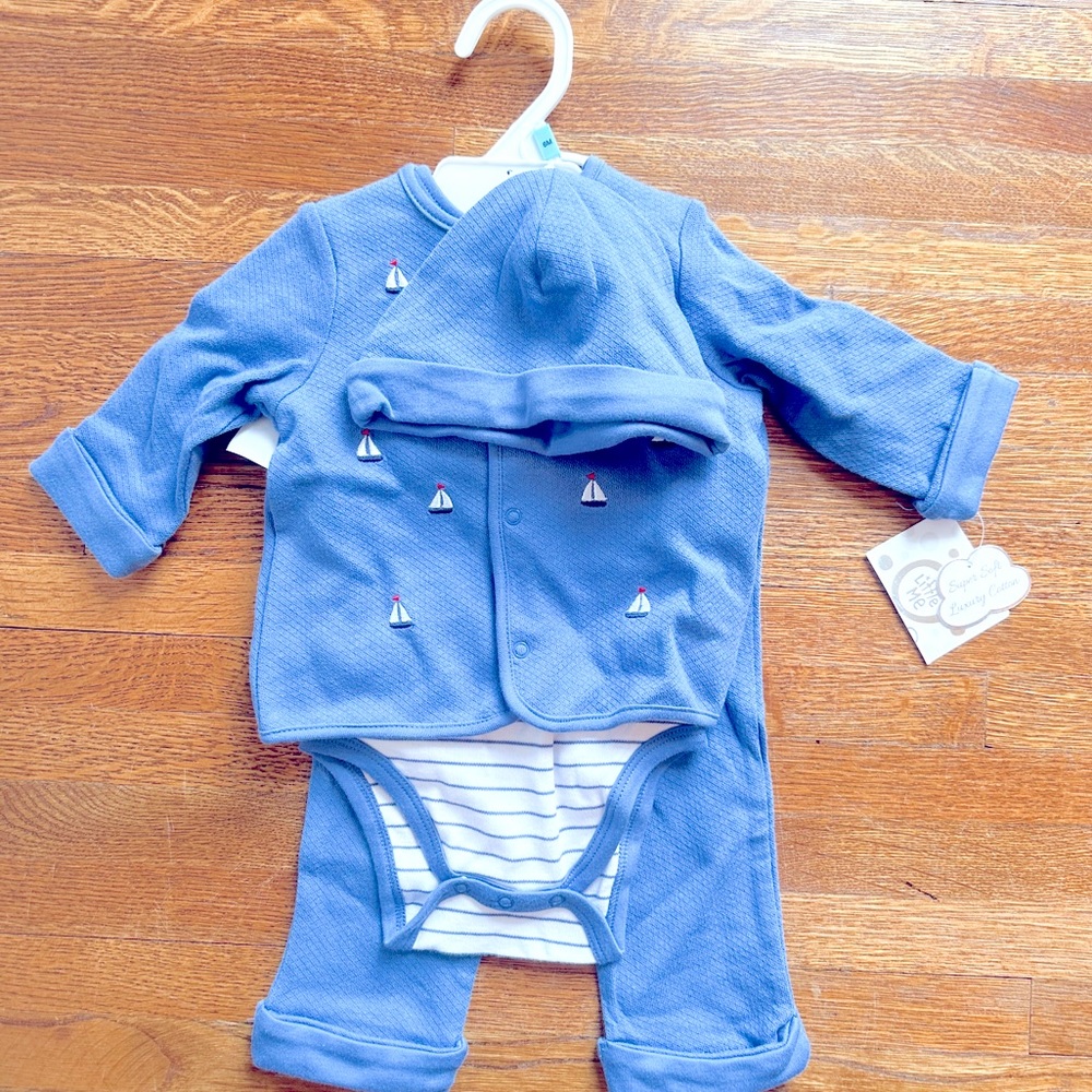 *NWT Little Me baby 4 piece nautical set**